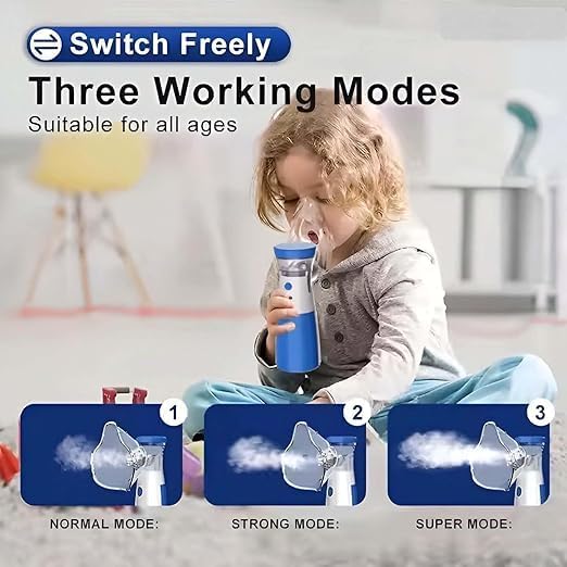 Portable Mesh Nebulizer, Silent and Compact Nebulizer Machine for Adult and Kids