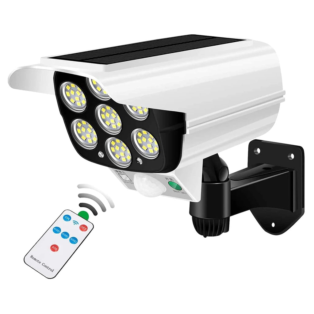 Outdoor Motion Sensor Solar Lights 2000 Lumens 77 Leds Spotlight With Remote Controller