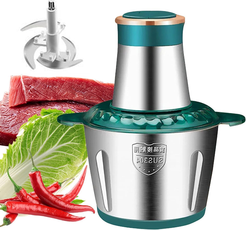 Stainless Steel Fully Automatic Meat Grinder, Household Stainless Steel Grinder, 2-Speed 400W Meat Grinder, Electric Multi-Functional Small Grinder, Food Processing Mixer