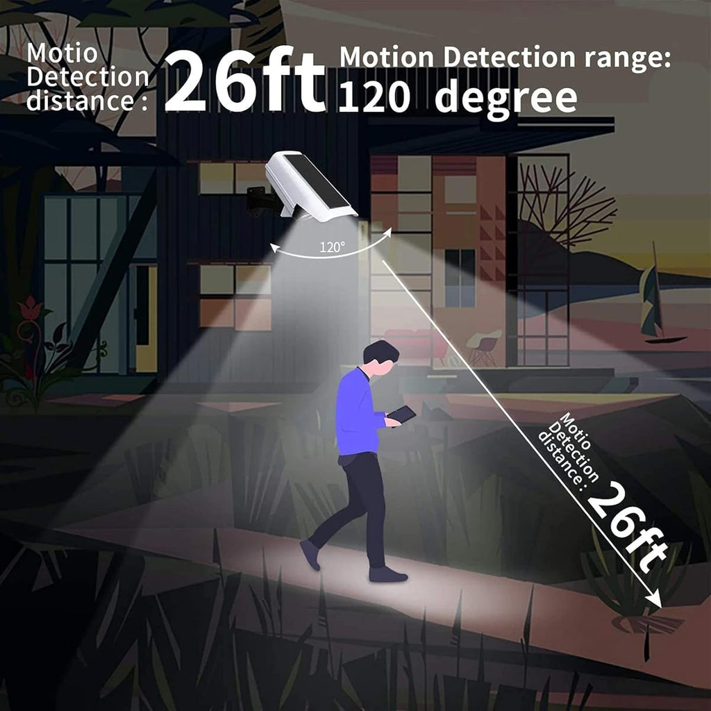 Outdoor Motion Sensor Solar Lights 2000 Lumens 77 Leds Spotlight With Remote Controller