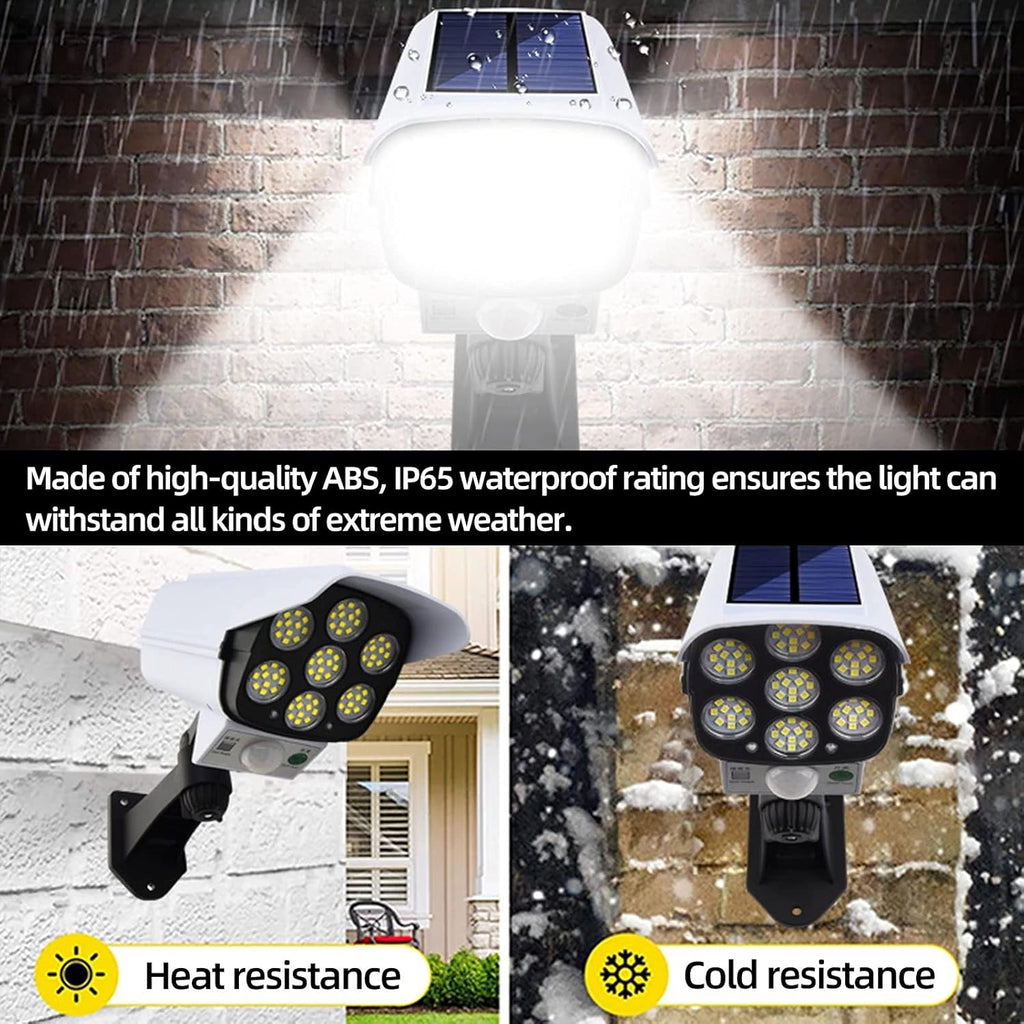 Outdoor Motion Sensor Solar Lights 2000 Lumens 77 Leds Spotlight With Remote Controller