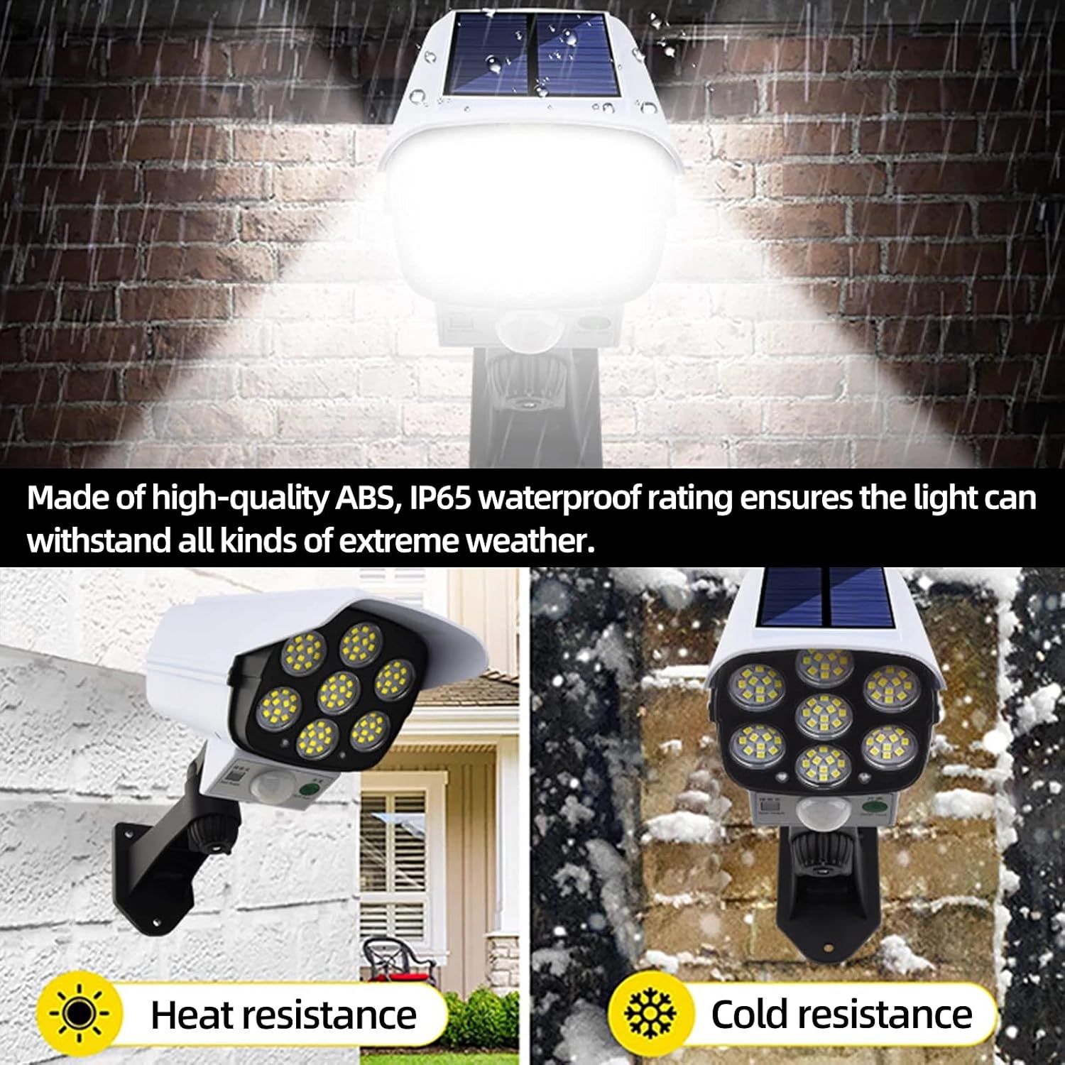 Outdoor Motion Sensor Solar Lights 2000 Lumens 77 Leds Spotlight With Remote Controller