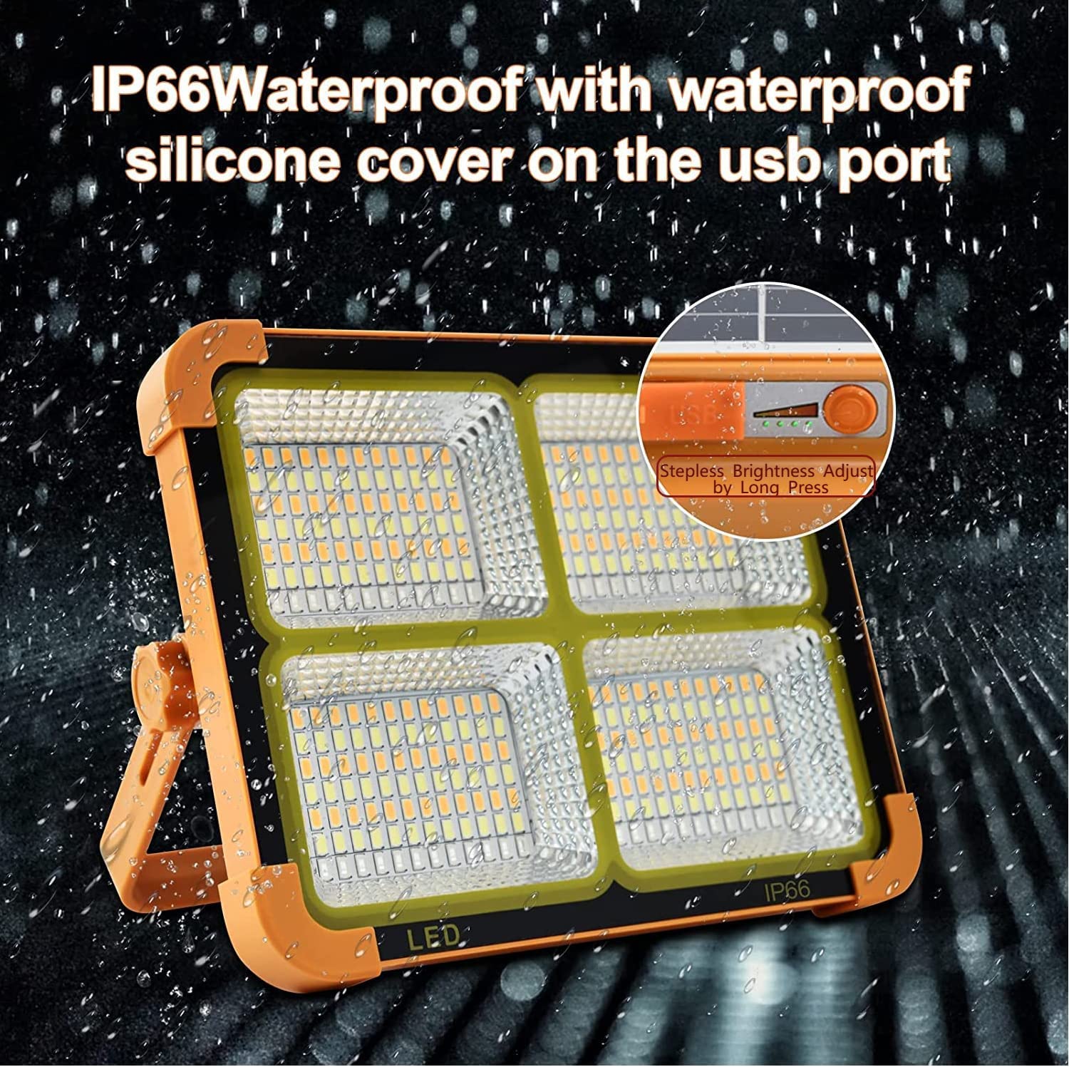 Easy Portable LED Work Solar Light 100W 16500mAh 10000 LM